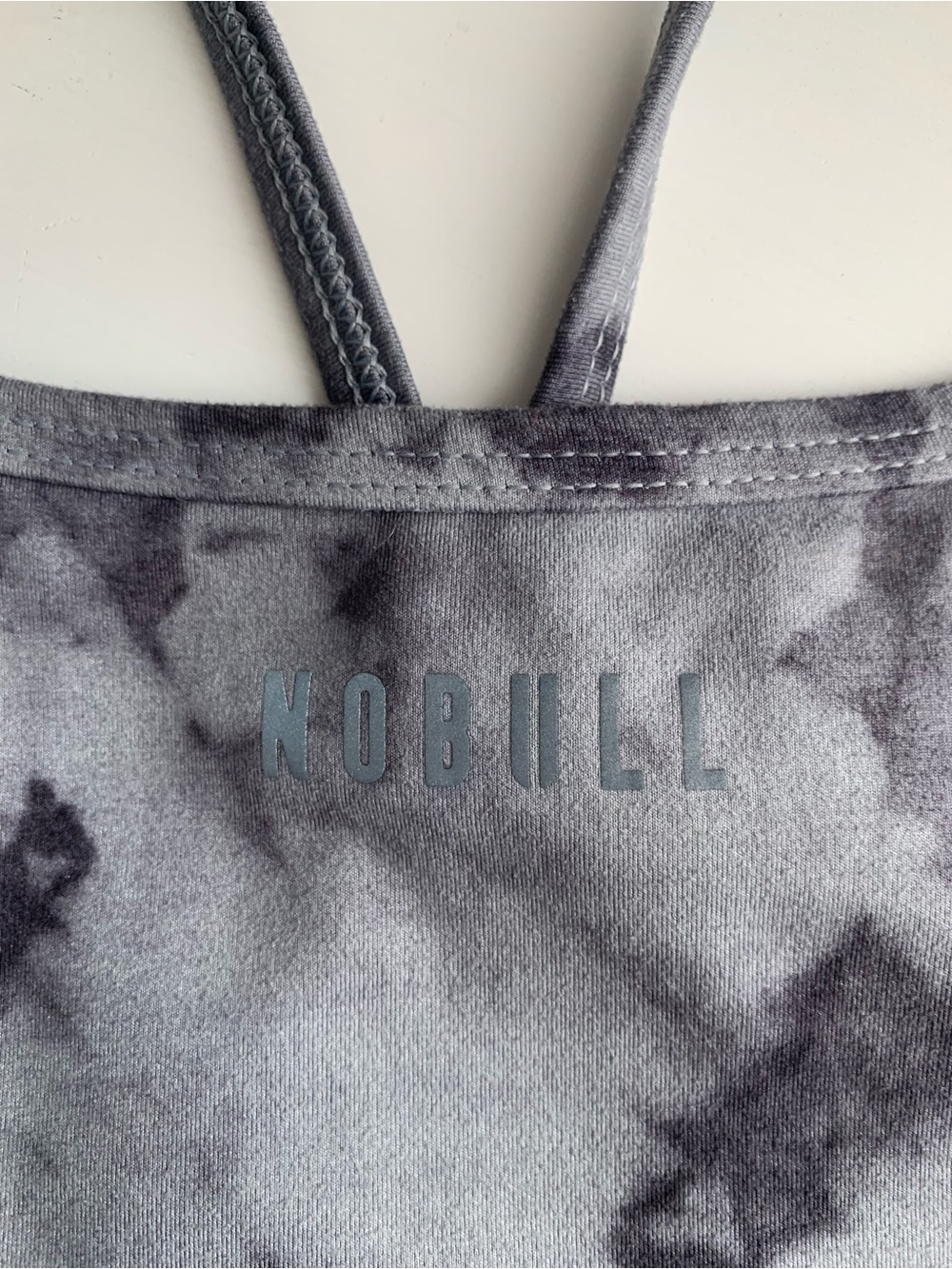 NOBULL Gray Tie-Dye High-Neck Sports Bra - Picture 4 of 7